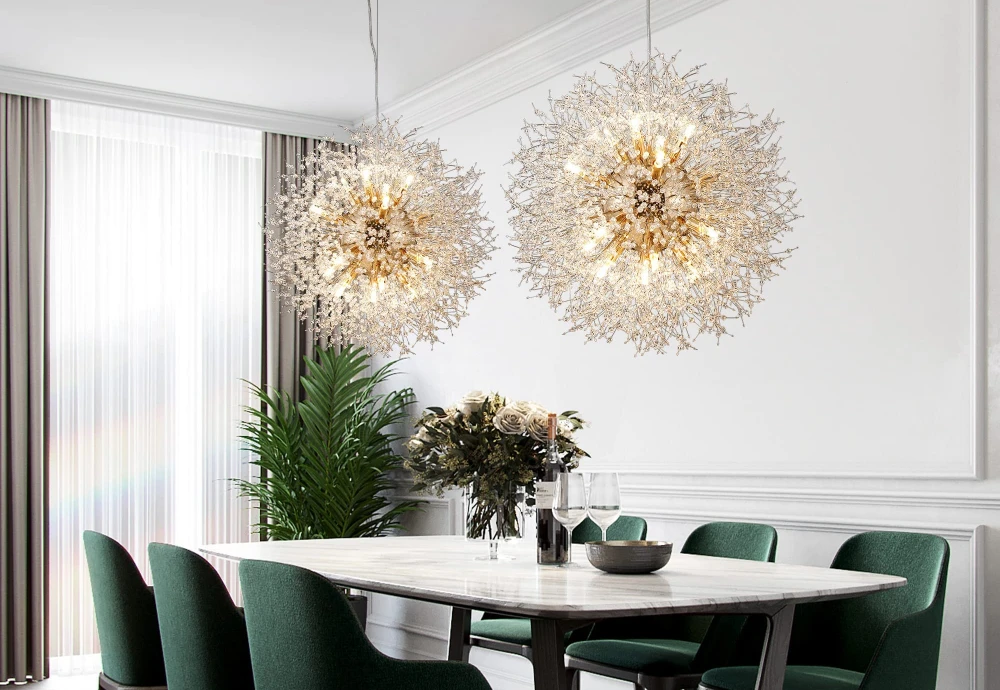 globe chandelier dining room